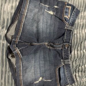 Maurices Dark Blue Denim Shorts